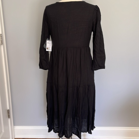 ‼️SOLD‼️Sonoma Midi Black Dress size M petite NWT - Picture 3 of 7